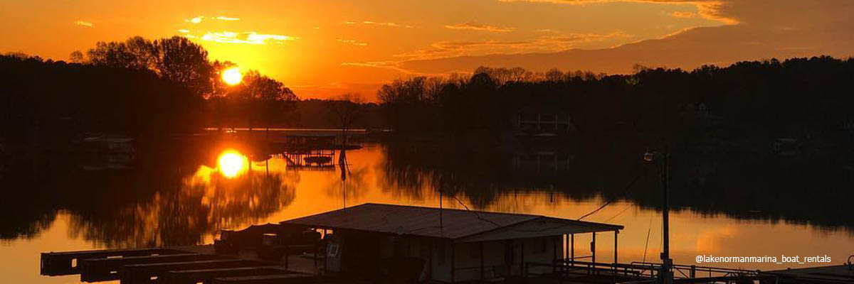 Lake Norman Sunset by @lakenormanmarina_boat_rentals