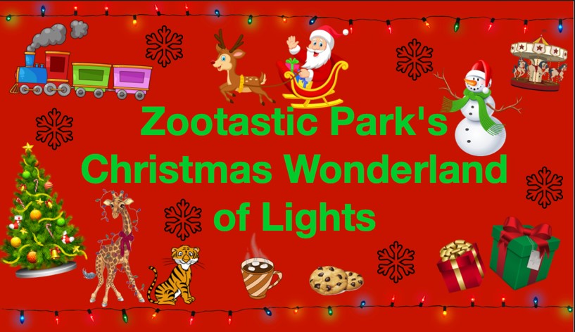 Christmas Lights at Zootastic Park in Troutman NC