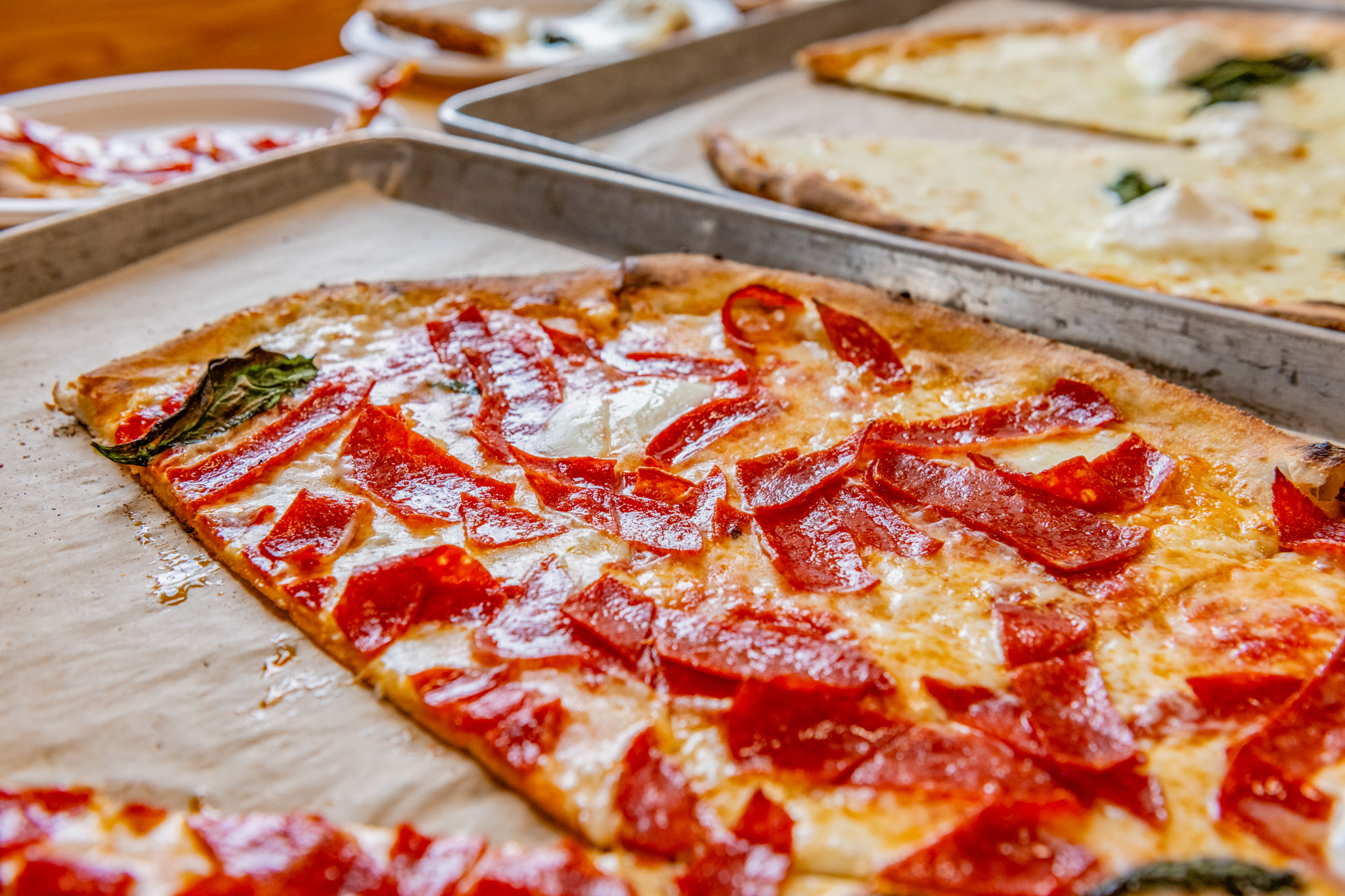 pepperoni pizza at Alinos Pizza