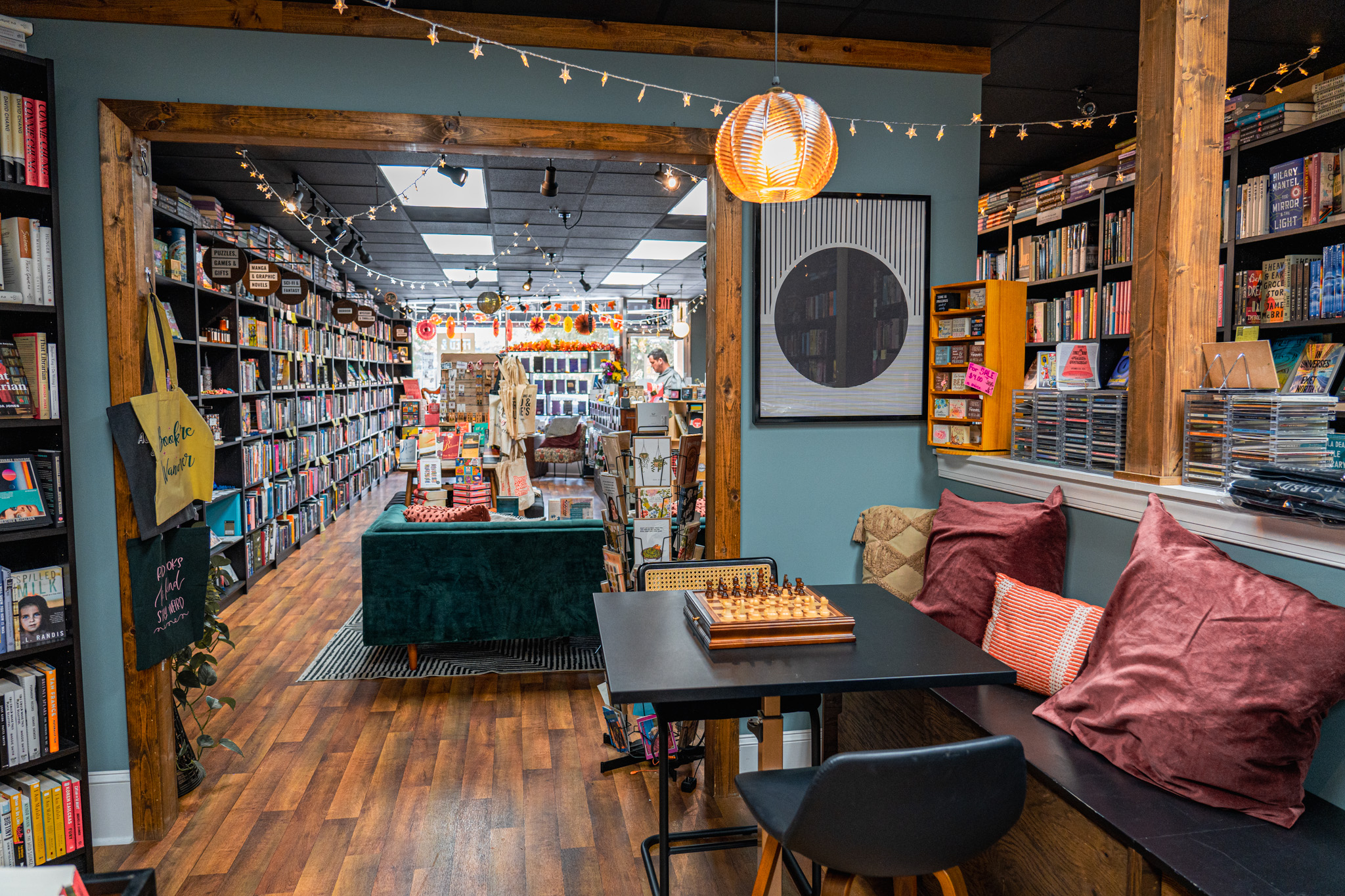 Inside of Fred and Junes Bookshop